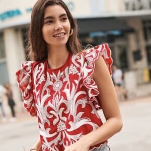 Express Vibrant Red Top